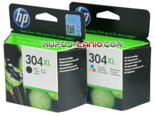 HP 304XL Black + Color oryginalne tusze HP Deskjet 2620, HP Deskjet 2630, HP Deskjet 2633, HP Envy 5030, HP Deskjet 3720, HP Deskjet 2632