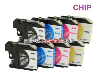 LC123 XL tusze do Brother (8 szt. CRYSTAL) tusze Brother DCP-J132W, Brother MFC-J6520DW, Brother MFC-J870DW, Brother MFC-J470DW, Brother MFC-J6920DW