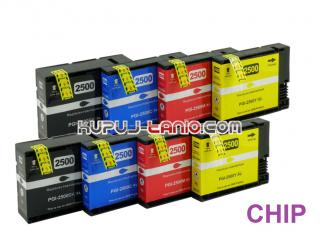 PGI-2500XL tusze Canon (8 szt. z chipami, Celto) tusze Canon MB5450, Canon iB4150, Canon MB5155, Canon MB5350, Canon MB5050, Canon MB5150