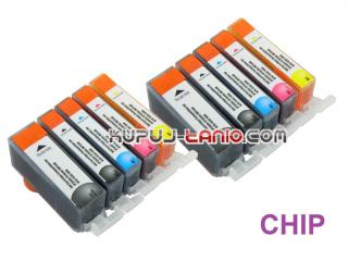 .PGI-520BK - CLI-521 tusze do Canon (10 szt  z chipami, Crystal) tusze do Canon MP550, Canon MP540, Canon iP3600, Canon iP4700, Canon MP560