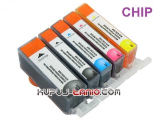 .PGI-520BK - CLI-521 tusze do Canon (5 szt  z chipami, Crystal) tusze do Canon iP3600, Canon iP4700, Canon MP560, Canon iP4600, Canon MP550