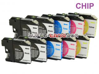 tusze LC123 XL do Brother (10 szt. Crystal) tusze do Brother MFC-J6920DW, Brother DCP-J552DW, Brother MFC-J6520DW, Brother DCP-J152W Brother DCP-J132W