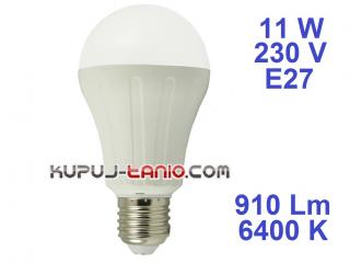 Żarówka LED Bańka (A65) 11W, 230V, gwint E27, barwa biała