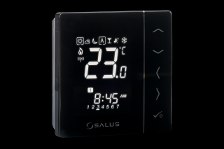 VS20BRF Bezprzewodowy, natynkowy, cyfrowy regulator temperatury sieci ZigBee, 4w1, 4xAAA, czarny, SALUS Controls Bezprzewodowy regulator temperatury ZigBee VS20BRF - SALUS
