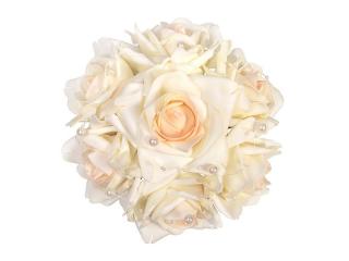 Bukiet z róż z perełkami, kremowy, 20cm, 1szt.