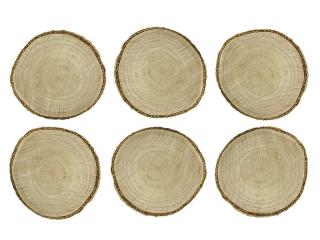 Drewniane wizytówki na stół, śr. 4,5-6,5cm, 1op.