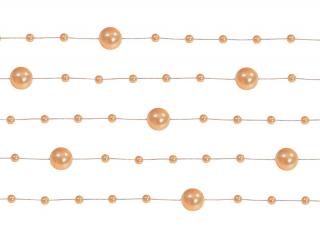 Girlandy perłowe, pomarańcz, 1,3m, 1op.