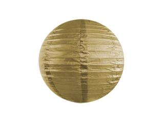 Lampion papierowy, złoty, 25cm, 1szt.