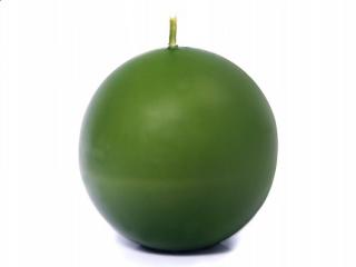 Świeca matowa Kula, zielona oliwka, 8cm, 6szt.