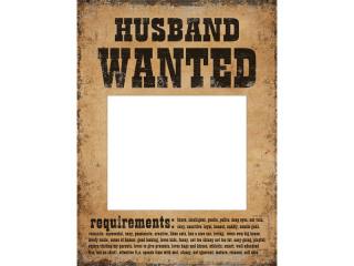 Tabliczki Husband Wanted i Wife Wanted, 1op.