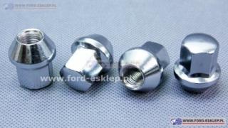 Nakrętka do felg aluminiowych - FORD - srebrna - bez nakładki
