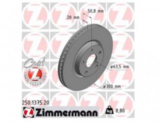 Tarcze hamulcowe - przednie Mondeo Mk5 od: 09/2014 →  ZIMMERMANN