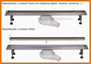 Odpływ liniowy 100 cm FINO ruszt CONTI/FLASH WDO-1000-04-6601 WINKIEL DESIGN