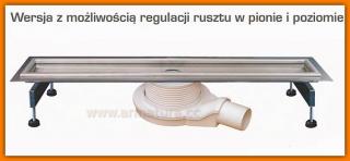 Odpływ liniowy PROFILINE WDO-600-BR-0001 WINKIEL DESIGN 60 cm odwodnienie  z regulacją rusztu