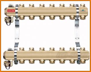 Rozdzielacz mosiężny RO11S WEBERMAN Standard do centralnego ogrzewania 11-drogowy Ferro