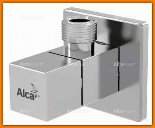 Zawór kątowy ARV002 AlcaPLAST 1/2x3/8 kwadratowy Quadro do umywalki