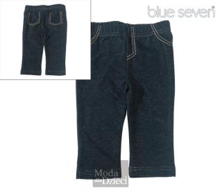 BLUE SEVEN Leginsy granat imitacja jeansu