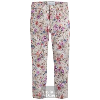 MAYORAL Spodnie jeans w kwiaty