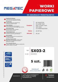 Worki papierowe Megatec do Starmix 20 L, kpl. 5 szt