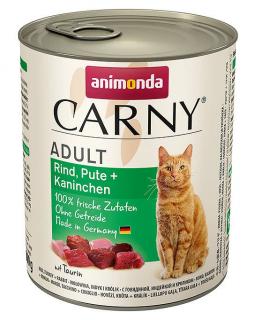 Animonda Carny Kot Adult Mokra Karma z wołowiną, indykiem i królikiem 800g
