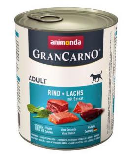 Animonda Pies GranCarno Adult Mokra Karma z wołowiną, łososiem i szpinakiem 800g