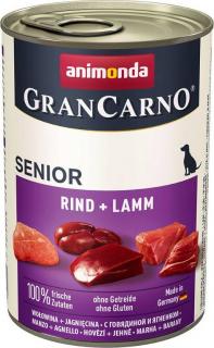 Animonda Pies GranCarno Senior Mokra Karma z wołowiną i jagnięciną 400g