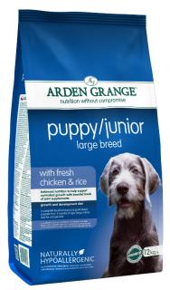 Arden Grange Pies Junior Large Chicken Sucha Karma z kurczakiem 2x12kg DWU-PAK