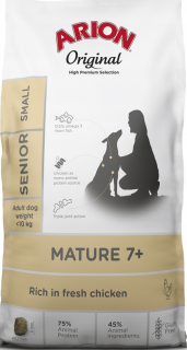 Arion Original Mature/Senior 7+ Small ChickenRice Sucha Karma z kurczakiem dla psa 2kg