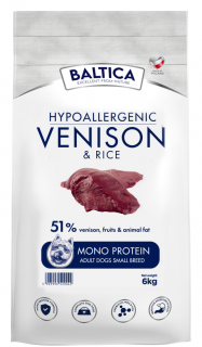 Baltica Hypoallergenic Pies Adult Small Venison Sucha Karma z dziczyzną 6kg