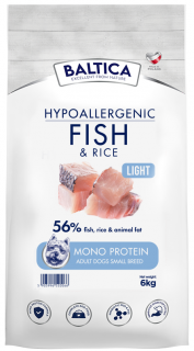 Baltica Hypoallergenic Pies Light Adult Small Sucha karma z rybą i ryżem 6kg