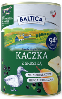 Baltica Pies Smaki Regionów Adult Mokra Karma z kaczką i gruszką 400g