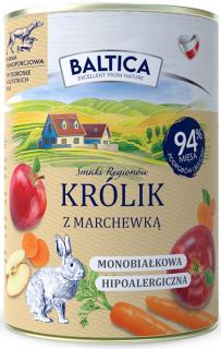 Baltica Pies Smaki Regionów Adult Mokra Karma z królikiem i marchewką 400g
