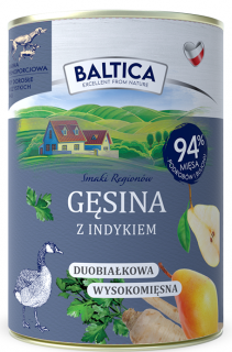 Baltica Smaki Regionów Adult Mokra Karma z gęsiną i indykiem dla psa 400g
