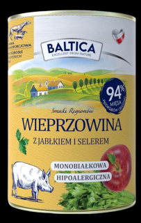 Baltica Smaki Regionów Adult Mokra Karma z wieprzowiną dla psa 400g