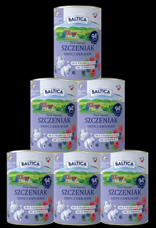 Baltica Smaki Regionów Puppy Mokra Karma z indykiem i królikiem dla szczeniaka 6x400g PAKIET