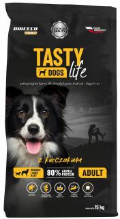 Biofeed Tasty Dogs Life Adult MediumLarge Sucha Karma z kurczakiem dla psa 15kg