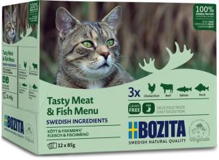 Bozita Kot Tasty Meat  Fish Menu Mokra Karma w galaretce mix smaków 12x85g