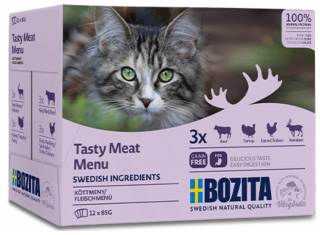 Bozita Kot Tasty Meat Menu Mokra Karma w sosie mix smaków 12x85g