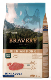Bravery Adult Mini Iberian Pork Sucha Karma z wieprzowiną dla psa 2kg