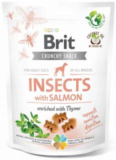 Brit Care Crunchy Snack Cracker Insect  Salmon przysmak 200g