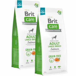 Brit Care Grain-Free Pies Large Adult Salmon Sucha Karma z łososiem 2x12kg DWU-PAK
