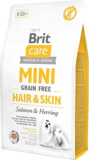 Brit Care Grain Free Pies MINI Hair  Skin Salmon  Herring Sucha Karma z łososiem i śledziem 2kg