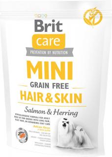 Brit Care Grain Free Pies MINI Hair  Skin Salmon  Herring Sucha Karma z łososiem i śledziem 400g