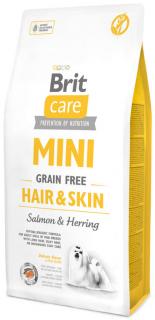 Brit Care Grain Free Pies MINI Hair  Skin Salmon  Herring Sucha Karma z łososiem i śledziem 7kg