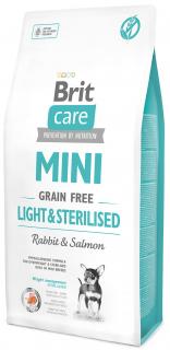 Brit Care Grain Free Pies MINI Light  Sterilised Rabbit  Salmon Sucha Karma z królikiem i łososiem 2x7kg DWU-PAK