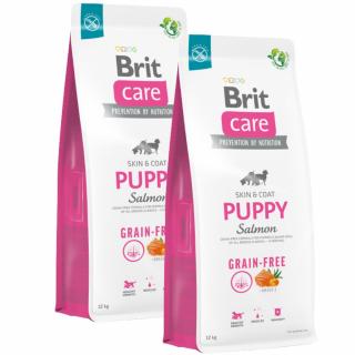 Brit Care Grain-Free Pies Puppy Salmon Sucha Karma z łososiem 2x12kg DWU-PAK