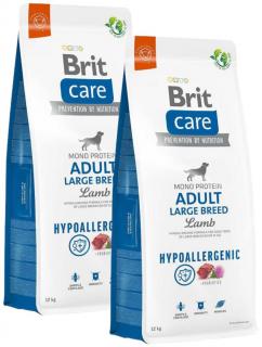 Brit Care Hypoallergenic Pies Adult Large Breed Lamb Sucha Karma z jagnięciną 2x12kg DWU-PAK