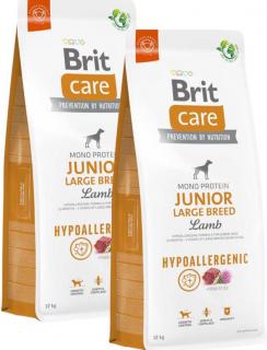 Brit Care Hypoallergenic Pies Large Junior Breed Lamb Sucha Karma z jagnięciną 2x12kg DWU-PAK