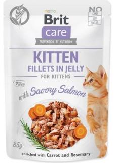 Brit Care Kot Kitten Salmon Mokra karma z łososiem 85g SASZETKA