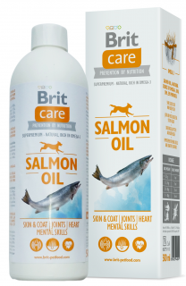Brit Care Olej z łososia suplement diety dla psa i kota 500ml [Data ważności: 23.06.2024]